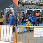 Valla amarilla peatonal 2 x 1,5 mts.