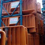 Valla amarilla peatonal 2 x 1,5 mts.